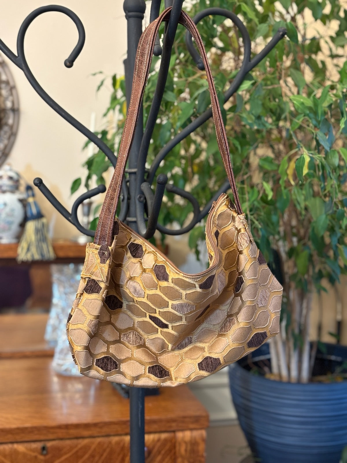 Tote Bags - Golden Brown Honeycomb Set