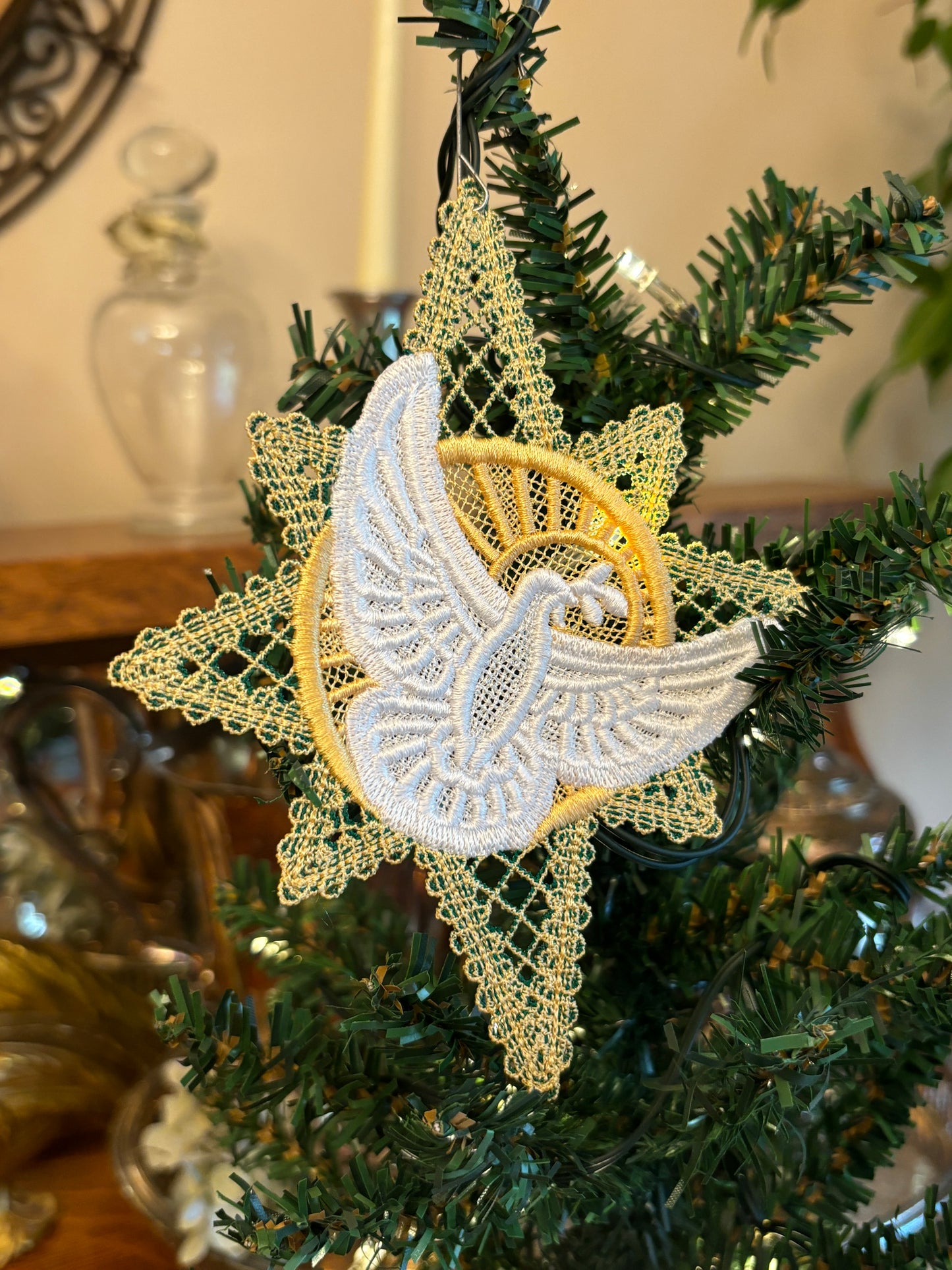 Ornament - Lace Star of David