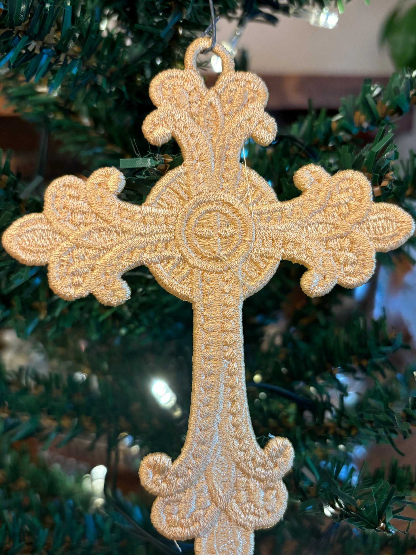 Ornament - Lace Cross Christmas