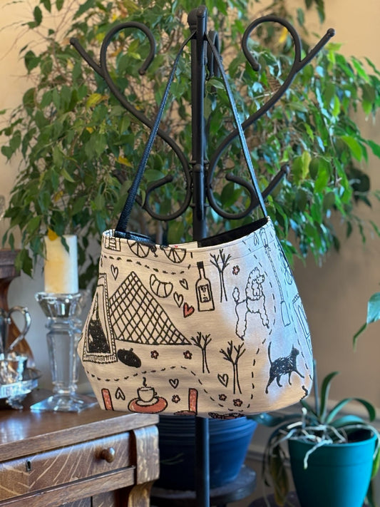 Tote Bag Cross Body- Parisian