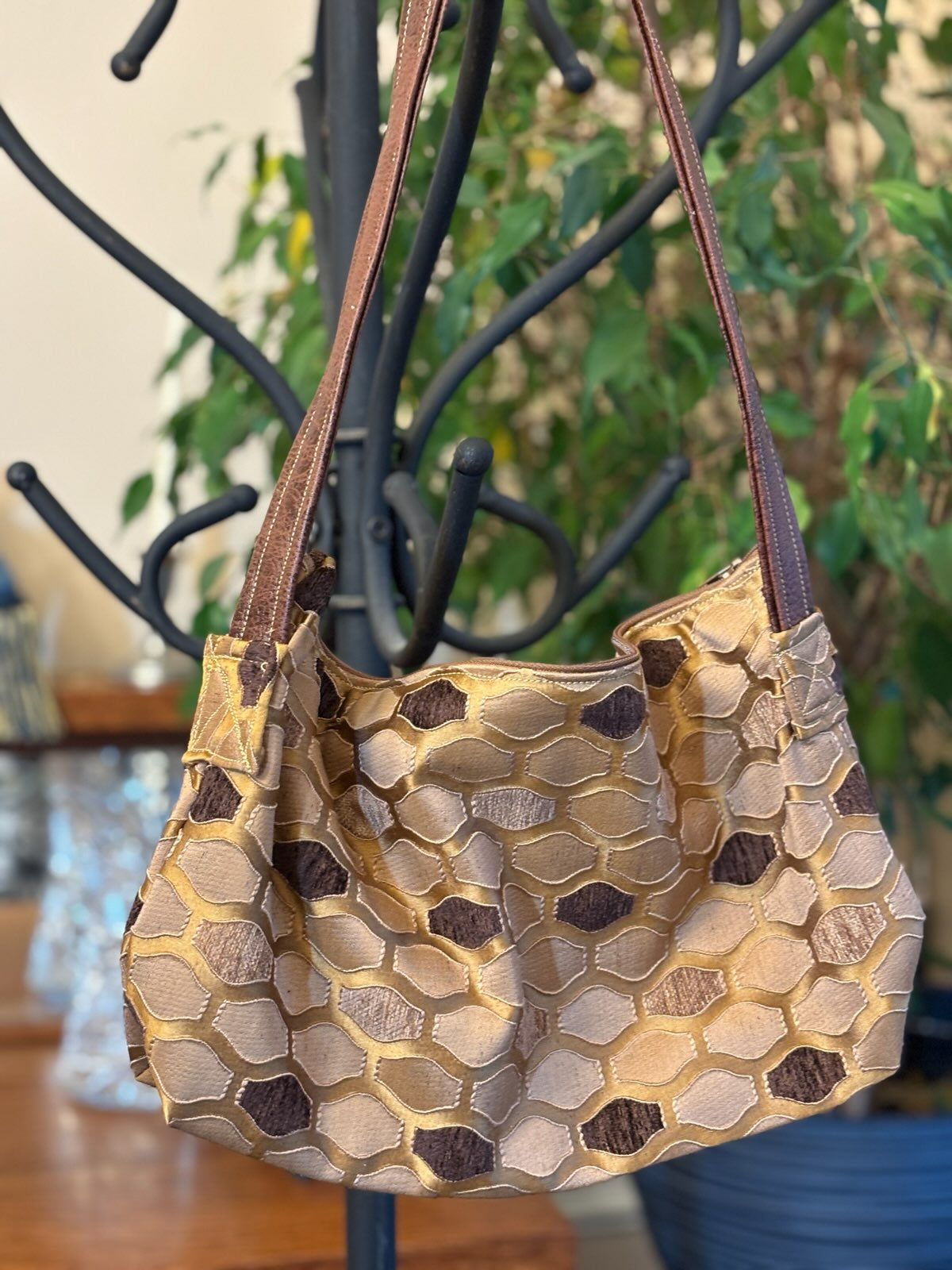 Tote Bags - Golden Brown Honeycomb Set